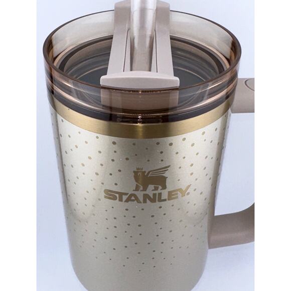 STANLEY HOLIDAY Quencher H2.0 FlowState Tumbler 40 oz, GOLD PROSECCO SHIMMER - Picture 4 of 6